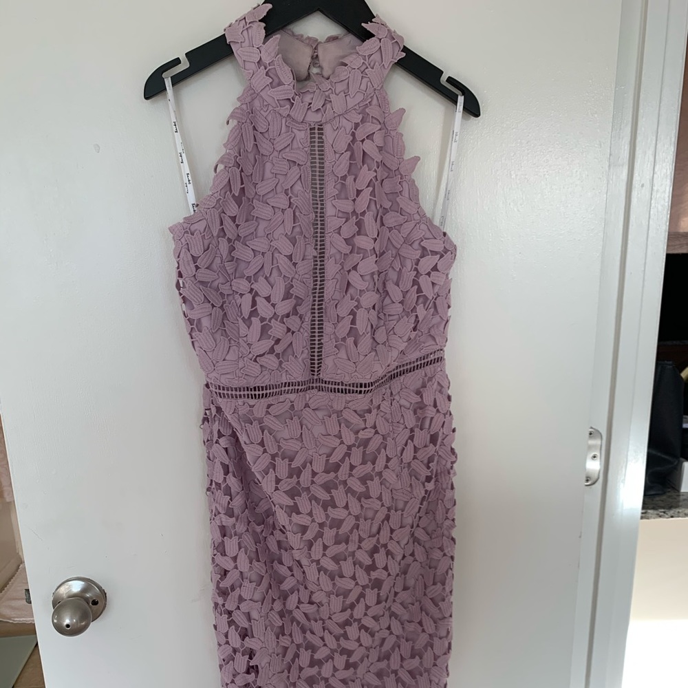 Purple lace floral dress